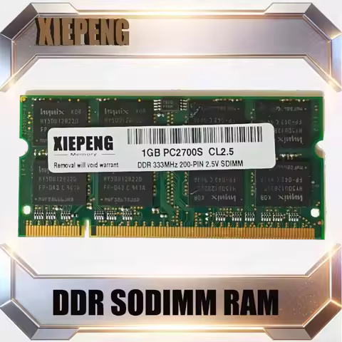 Original 1GB DDR 333 PC2700S SO-DIMM RAM DDR-400MHz PC-3200S 512MB DDR-333MHz 200Pin Laptop Printer 