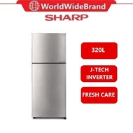 SHARP 320L 2 DOOR FOLIO SERIES INVERTER FRIDGE SJ3222MSS