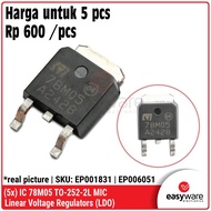 5x IC 78M05 TO-252 Linear Voltage Regulator LDO 78M05 TO252 SMD 5V 1A