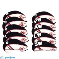 JENNIFERDZ Golf Club Cover Durable Protective Cover Golf Training Equipment 4 5 6 7 8 9 SW PW LW AW 