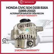 HONDA CIVIC SO4 D15B B16A (1995-2002) ALTERNATOR MADE BY OEM RECON 3 MONTH WARRANTY