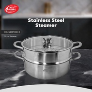 Chef's Gallery Steamer Set 30cm 3pcs | Induction CG-SS3PC/30-2 Steamer Pot Stainless Steel Pot