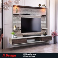 [N Design] Modern Wall Mounted Tv Cabinet /  Kabinet Tv Gantung / Hall Cabinet / Tv Console / Tv Rac