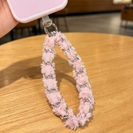 GANTUNGAN HangingTALI Girls'hp Hanging Chain/ hp Cell Phone Chain/ / HangingTALI Cute pink furhp 000