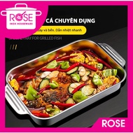 304 Stainless Steel Tray With Type 1 Handle - Stainless Steel Multi-Purpose Tray Inox Om Fish, Hot Pot Cooking, 304 Stainless Steel Tray Safe And Healthy Can Be Used On Induction Hob