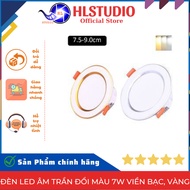 7w color-changing LED ceiling light with silver and gold border, cheap decorative light HL Studio