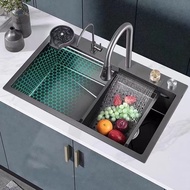 Honeycomb Flying Rain Sink Large Single Sink Stainless Steel 304 Dishwashing Sink Kitchen Sink Veget