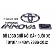 Toyota Innova G Embossed Logo Innova 2006-2012 Rear Sticker