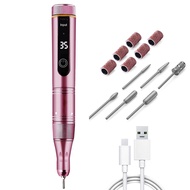 Cordless Electric Nail Drill Machine with LED Display Forward Reverse Direction E File Nail Drill for Acrylic Nails Manicure Set