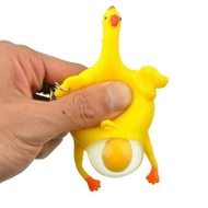 GANTUNGAN Herlant Chicken Keychain Squeeze Laying Eggs Kids Toys Squishy Keychain