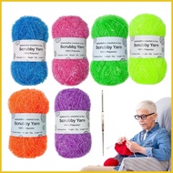 Yarn for Scrubbies Polyester Assorted Colors Crocheting Yarn Scrubby Polyester Yarn Exquisite Croche