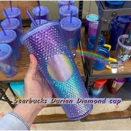 【 Reay In stock 】 Limited Starbucks Tumbler water bottle Reusable Straw Cup Frosted Durian Series Diamond Studded Cup St