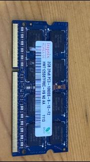 Hynix 2GB DDR3-1333 PC3-10600S 手提電腦 RAM 2Rx8
