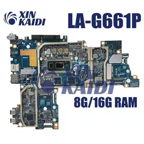For Dell Latitude 12 7200 2-in-1 Mainboard DDB20 LA-G661P i5-8365U RAM 16G 0TJFG7 Laptop Motherboard