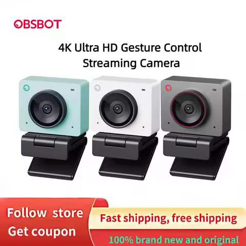 48MP OBSBOT Meet 2 Web Camera 1 2 Inch Large Sensor Clear Image In Dim Light Gesture Zoom Control Fa