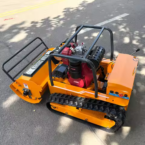 Customized 1000mm CE Engine All Terrain Rubber Remote Control Robot Flail Lawn Mower
