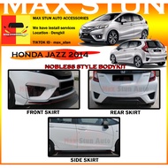 HONDA JAZZ 2014-2016 NOBLESS FULL SET BODYKIT BUMPER SKIRT LIP HONDA FIT JAZZ GK GK5 FRONT SKIRT SID