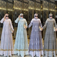 Promo Shaqila Dress Amore By Ruby Gamis Motif Bunga Terbaru Kekinian