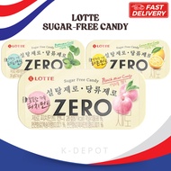 [Lotte] ZERO Sugar-Free Mint Candy – Lemon Mint, Peach Mint, Peppermint (28g) | 98% Sugar-Free | Tin