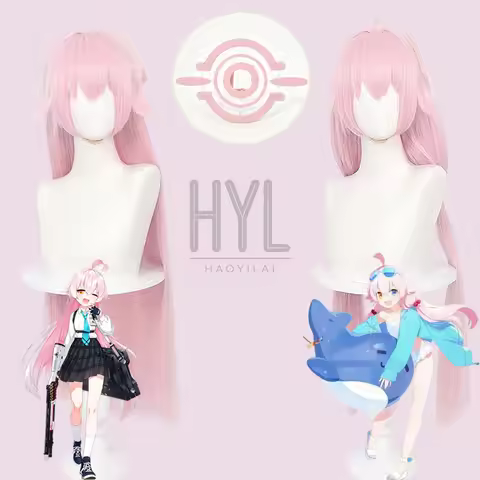 Game Blue Archive Hoshino Cosplay Wig Long Pink Heat Resistant Synthetic Hair Halo For Women Hallowe
