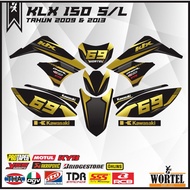 Sticker striping list Motorcycle Decal KLX 150 S/L/D TRACKER LAMA Simple Modern (old klx) MANY MOTIF