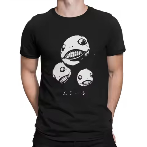 Emils NieR Automata T Shirt Punk Crewneck TShirt Polyester Clothing