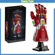 76223 Iron Man Nano Gauntlet Building Blocks Assembled Ornaments Super Heroes Toys Gifts for Boys
