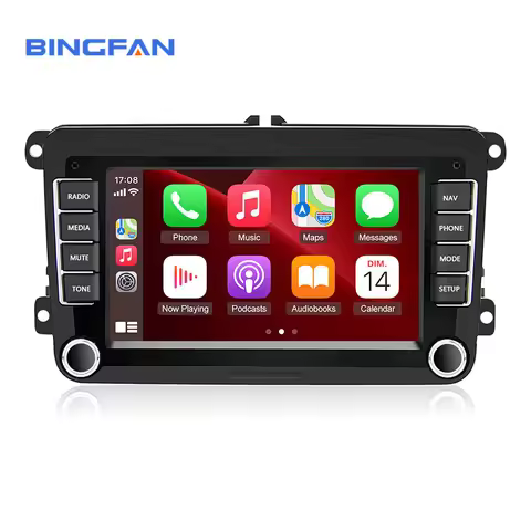 BINGFAN 7"Android Auto Carplay Car Radio 2 Din for VW Golf 5/6/Passat B7 Multimedia Player FM GPS Wi