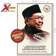Poster XJumbo K.H. ABDURRAHMAN WAHID : BAPAK PLURALISME / PRESIDEN NKRI 1999 - 2001 #XJFJP345 - ukur