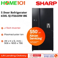 Sharp 5 Door Refrigerator 650L SJ-FX660W