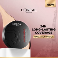 L'Oréal Paris Infallible Fresh Wear Cushion Foundation, Long-lasting, Lightweight, Flawless 24HR Cov