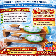 alat serut es batu Serutan Es Batu Manual Kayu Jati Mini Parutas Es Mesin Serut Es