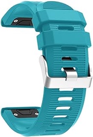 GANYUU Watch Strap for Garmin Fenix 5X Plus Band Quick-Fit Silicone Bands for Fenix 5X/Fenix 6X/Fenix 6X Pro/Fenix 7X/Fenix 3 (Color : Sky blue, Size : 26mm)
