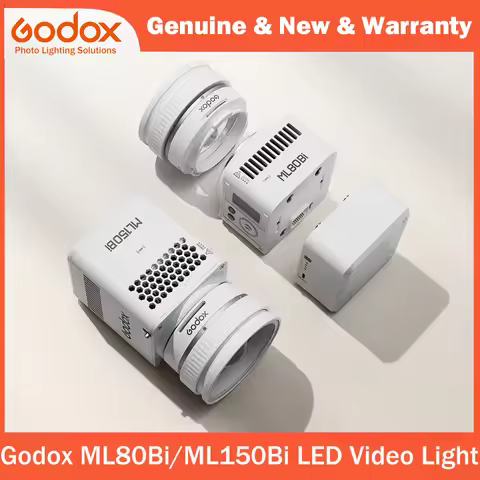 Godox ML80Bi ML150Bi Bi-Color LED Video Light 2800K-6500K, CRI 96+ High Output Camera Lighting for P