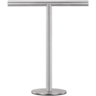 Brushed Finish Standing Towel Rack Heavy Duty Base Stainless Steel T-Shaped Hand Towel Stand for Bat