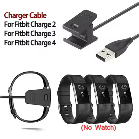 Replacement USB Charger Cord For Fitbit Charge 2 Charger Cable For Fitbit Charge 3 4 Smart Watch Doc