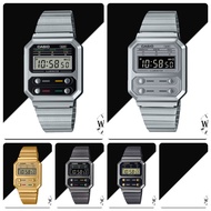 [WCO] A100WE Series x Casio ft. Vintage Men Casual Water Resistant Watch A100WEGG A100WEG A100