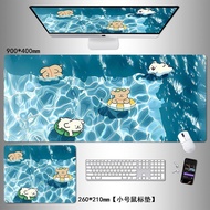 Kawaii Pool Party Mouse Pad (90x40cm) - Cute Anime Cartoon Desk Mat, 3mm Anti-Slip for Study & Gamin