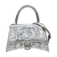 銀色 漆皮 Hourglass 沙漏包 兩用包【BALENCIAGA 巴黎世家】 751497