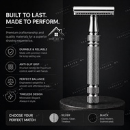 Tradlux Premium Alloy Safety Razor Classic Wet Shaving Razor Heavy Duty Double Edge Safety Razor wit