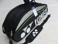 Yonex 9332 Badminton Beg Double Zip Beg dengan Kasut Petak + 2 Paket Utama 2 Paket Utama 2 Poket Sis