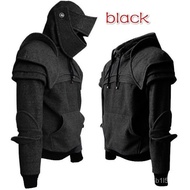 medieval vintage warrior soldier knight mask armor knee hoody Cosplay costume hoodies