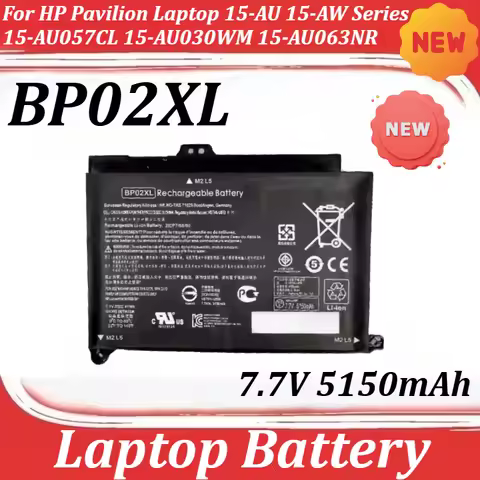 BP02XL 7.7V 5150mAh Battery For HP Pavilion Laptop 15-AU 15-AW Series 15-AU057CL 15-AU030WM 15-AU063
