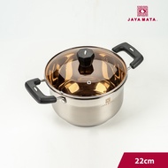 JAYA MATA SUS304 Stainless Steel Casserole with Lid – 22 cm / 24 cm / 26cm JM382 | Official Online S