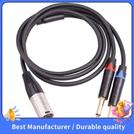 【NEW】Dual 6.35mm 1/4 In to XLR Male Y Splitter Cable,3Pin XLR Male to Dual 6.35mm Plug Audio Microph