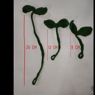 🌱 💯 HANDMADE 🌱 CROCHET LEAF SPROUT 🌱