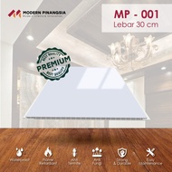 Plafon PVC Tipe MP.308.001 / 3 M / Modern Plafon /Putih Polos Glossy