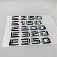 For E Class E180 E200 E220 E260 E300 E320 E350 Chrome Number Letters Rear Trunk Emblem Badge Sticker
