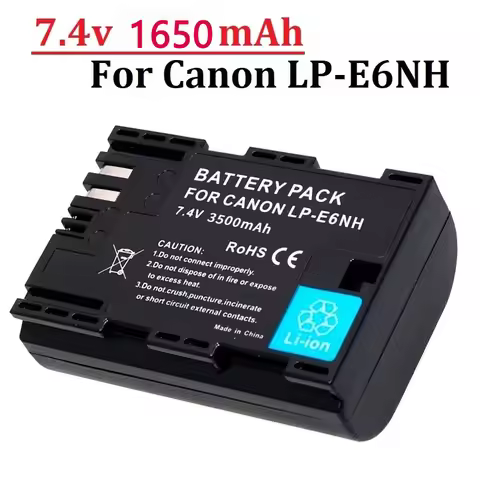 PURFIELD LP-E6 2650mAh 7.4V LPE6 Camera Battery For Canon for EOS 5D Mark II 2 III 3 6D 7D 60D 60Da 