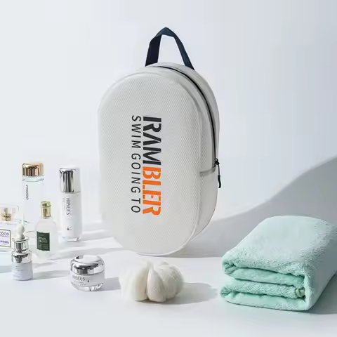 Dry Wet Separation Swimming Gym Dry Bag Handbag Pack Transparent Pool Waterproof Storage Bag Clear P